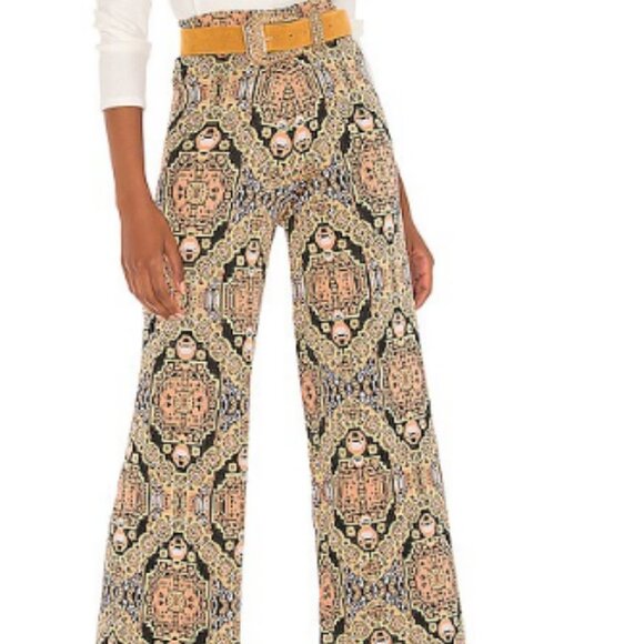 Free People Sun in the West Black Magic Combo Pull on Knit Pant Sz Med MSRP $128 - Picture 3 of 9